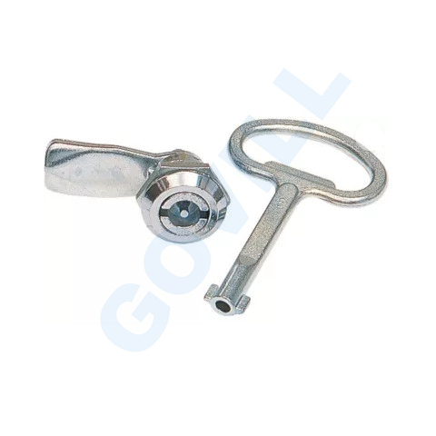 Hager Quadro 4/fali Quadro 5 zár, 3mm-es dupla tollal, 1db kulccsal